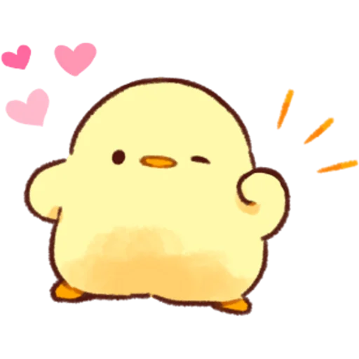 Sticker from the "Soft and Cute Chicks Love" sticker pack