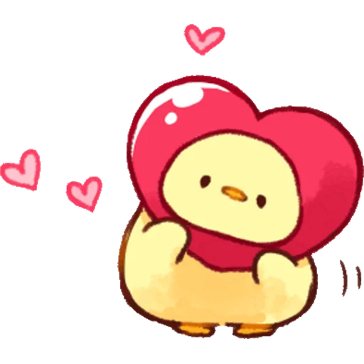 Sticker from the "Soft and Cute Chicks Love" sticker pack