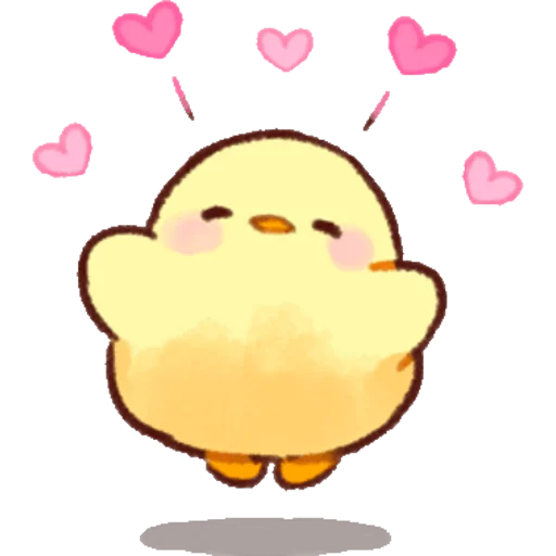 Sticker Soft and Cute Chicks Love