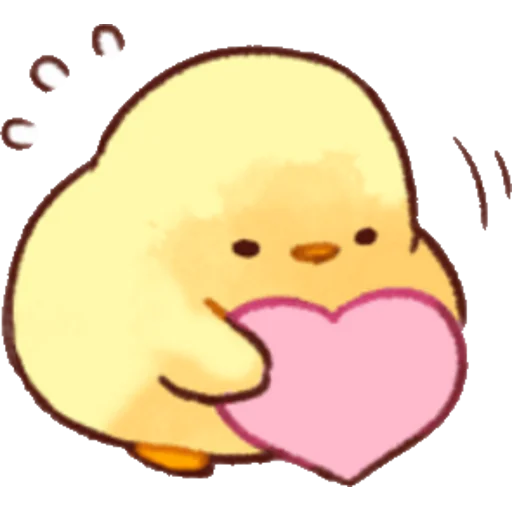 Sticker from the "Soft and Cute Chicks Love" sticker pack