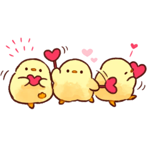 Sticker from the "Soft and Cute Chicks Love" sticker pack