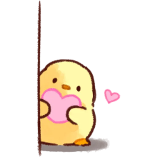 Sticker from the "Soft and Cute Chicks Love" sticker pack