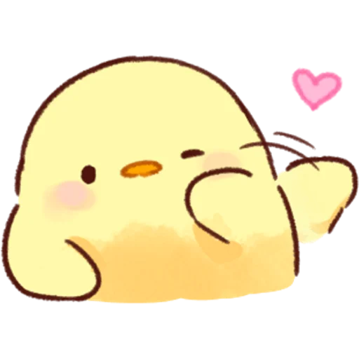 Sticker from the "Soft and Cute Chicks Love" sticker pack