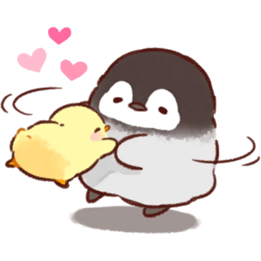 Sticker Soft and Cute Chicks Love