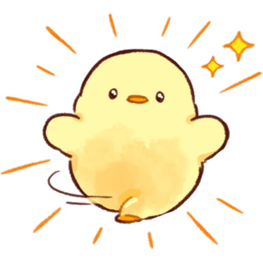 Sticker Soft and Cute Chicks Love