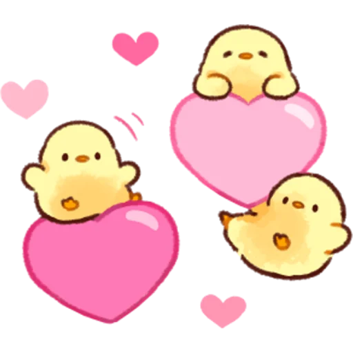 Sticker from the "Soft and Cute Chicks Love" sticker pack