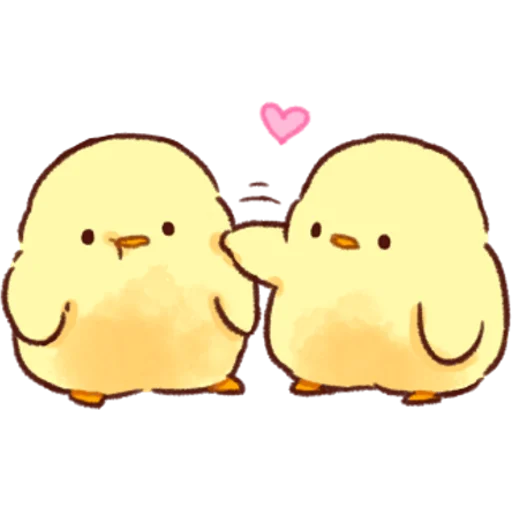 Sticker Soft and Cute Chicks Love