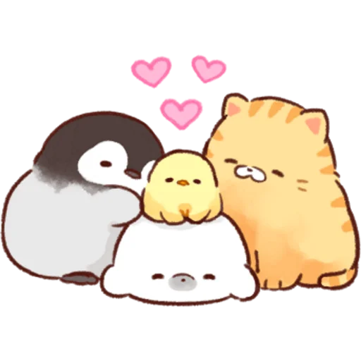 Sticker Soft and Cute Chicks Love