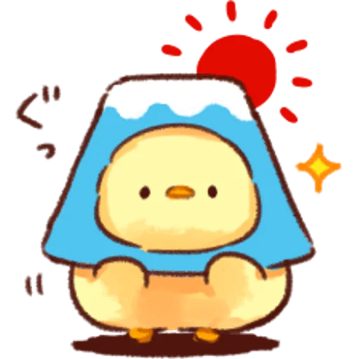 Sticker from the "Soft and Cute Chicks Winter" sticker pack