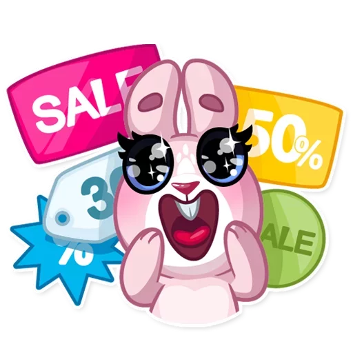 Sticker from the "Bunny Rosy" sticker pack