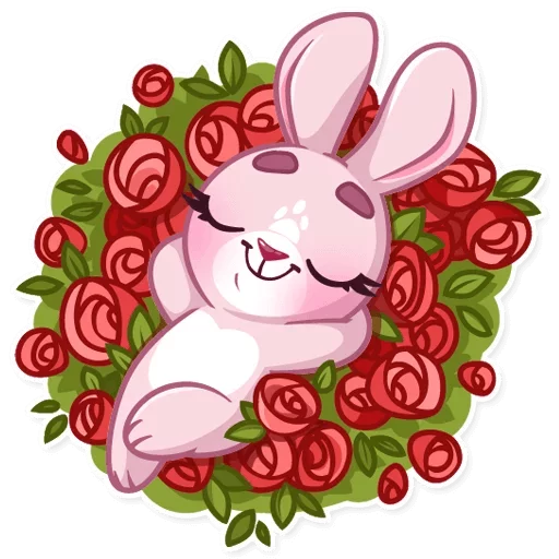 Sticker from the "Bunny Rosy" sticker pack