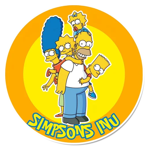 Стикер из набора "SIMPSONS INU"