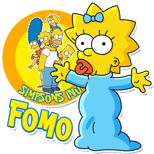 Стикер из набора "SIMPSONS INU"