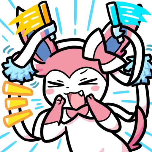 Sticker from the "Eeveelution Supermix" sticker pack