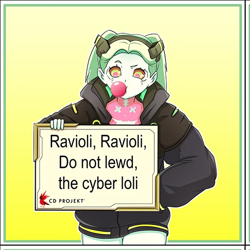 Sticker from the "Cyberpunk Edgerunners Rebecca" sticker pack