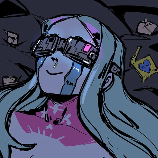 Sticker from the "Cyberpunk Edgerunners Rebecca" sticker pack