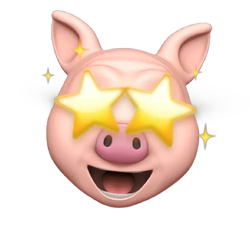 Sticker from the "PIG MEMOJI" sticker pack