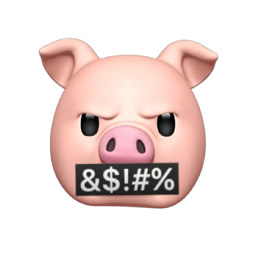 Sticker from the "PIG MEMOJI" sticker pack