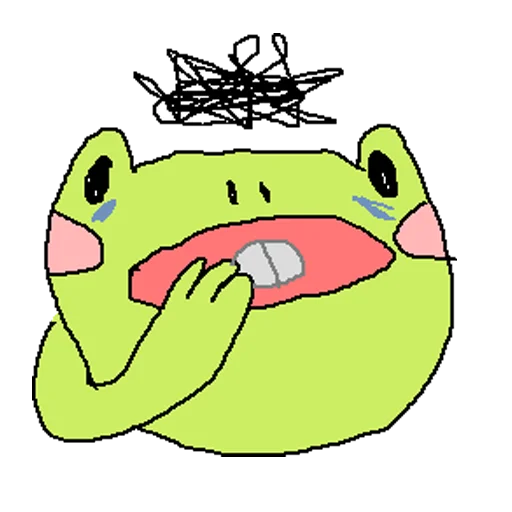 Sticker from the "cursed frog Runta!! (runtadesu)" sticker pack