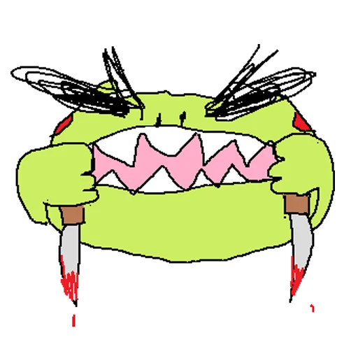 Sticker from the "cursed frog Runta!! (runtadesu)" sticker pack