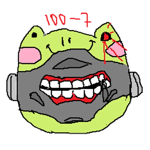 Sticker from the "cursed frog Runta!! (runtadesu)" sticker pack