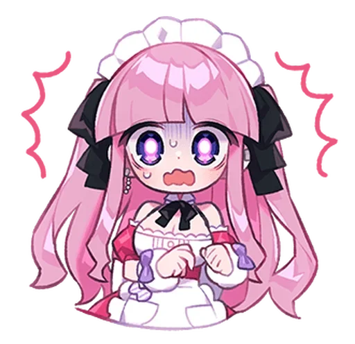 Sticker Cute Maid