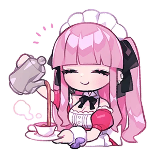 Sticker Cute Maid