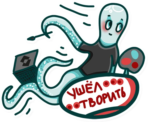 Sticker Женька [Белый Квадрат]