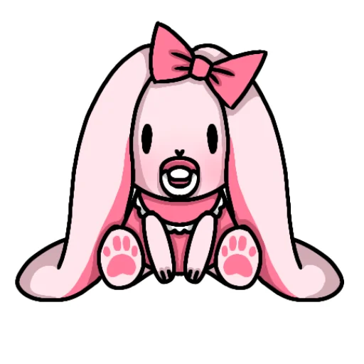 Sticker from the "Baby Banny Dom Kitty" sticker pack