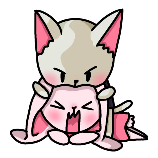 Sticker from the "Baby Banny Dom Kitty" sticker pack