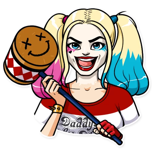 Стикер из набора "Harley Quinn"