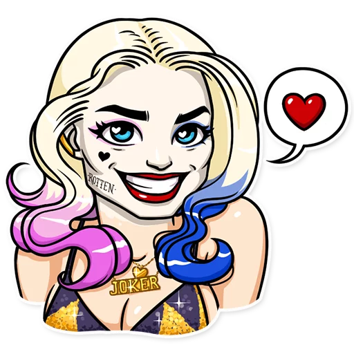 Sticker from the "Harley Quinn" sticker pack