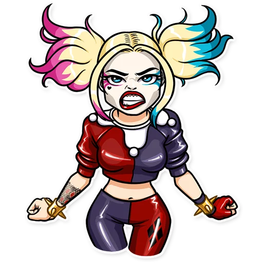 Стикер из набора "Harley Quinn"