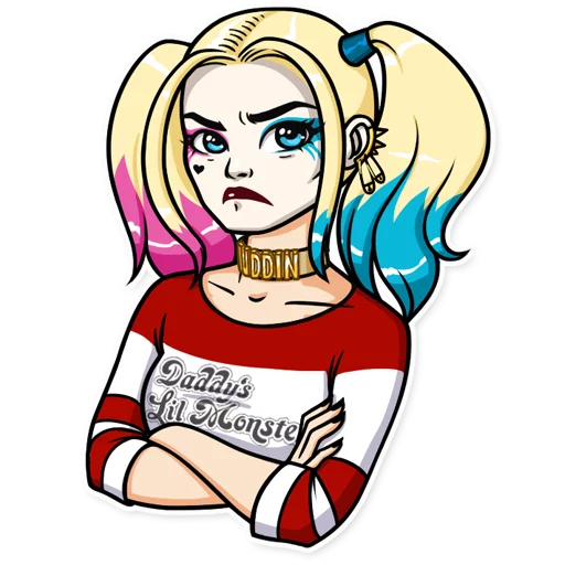 Стикер из набора "Harley Quinn"