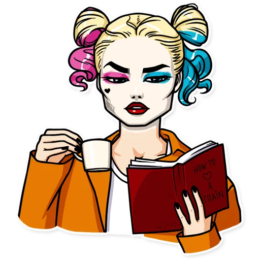 Стикер из набора "Harley Quinn"