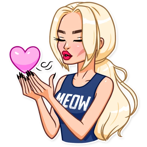 Sticker from the "Miss Alena ❤️" sticker pack