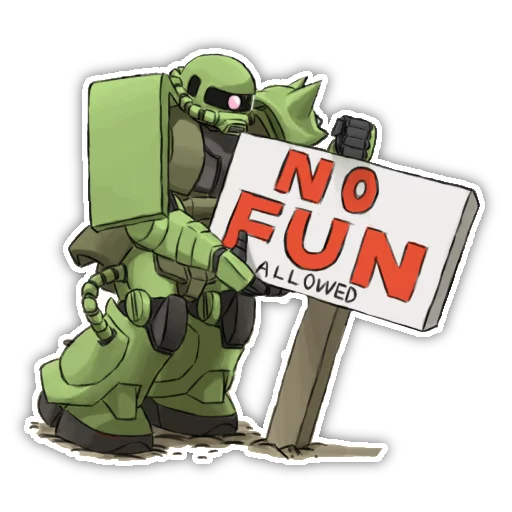 Sticker from the "No Fun Allowed" sticker pack