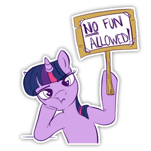 Sticker from the "No Fun Allowed" sticker pack