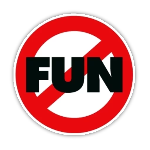 Sticker from the "No Fun Allowed" sticker pack