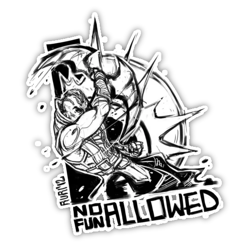 Стикер из набора "No Fun Allowed"