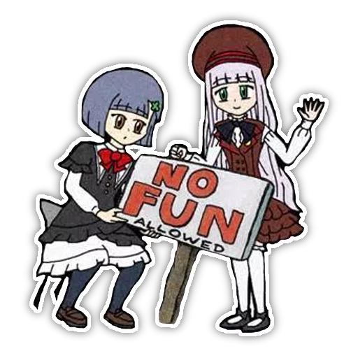 Sticker from the "No Fun Allowed" sticker pack