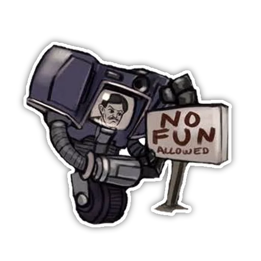 Sticker from the "No Fun Allowed" sticker pack