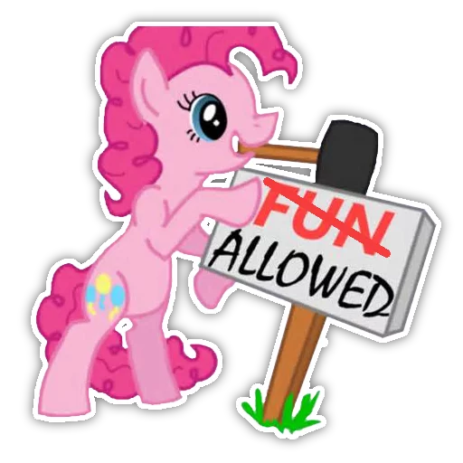 Sticker from the "No Fun Allowed" sticker pack