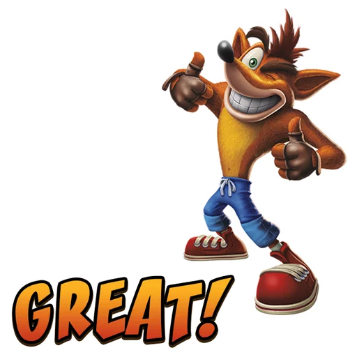 Sticker from the "Crash Bandicoot N. Sane Trilogy" sticker pack