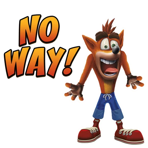 Sticker from the "Crash Bandicoot N. Sane Trilogy" sticker pack