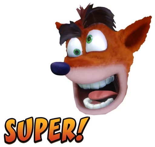 Sticker from the "Crash Bandicoot N. Sane Trilogy" sticker pack