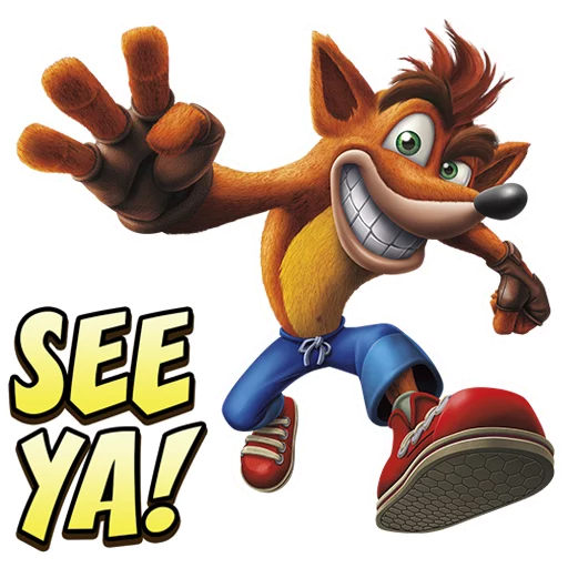 Sticker from the "Crash Bandicoot N. Sane Trilogy" sticker pack