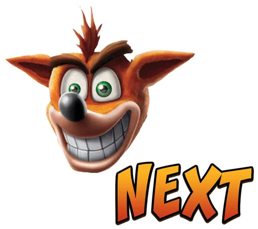 Sticker from the "Crash Bandicoot N. Sane Trilogy" sticker pack