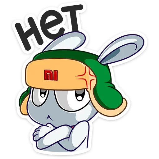 Sticker from the "Кролик Mi Rabbit" sticker pack