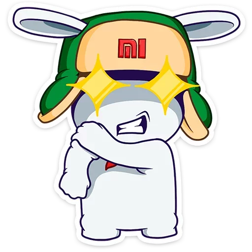 Sticker from the "Кролик Mi Rabbit" sticker pack